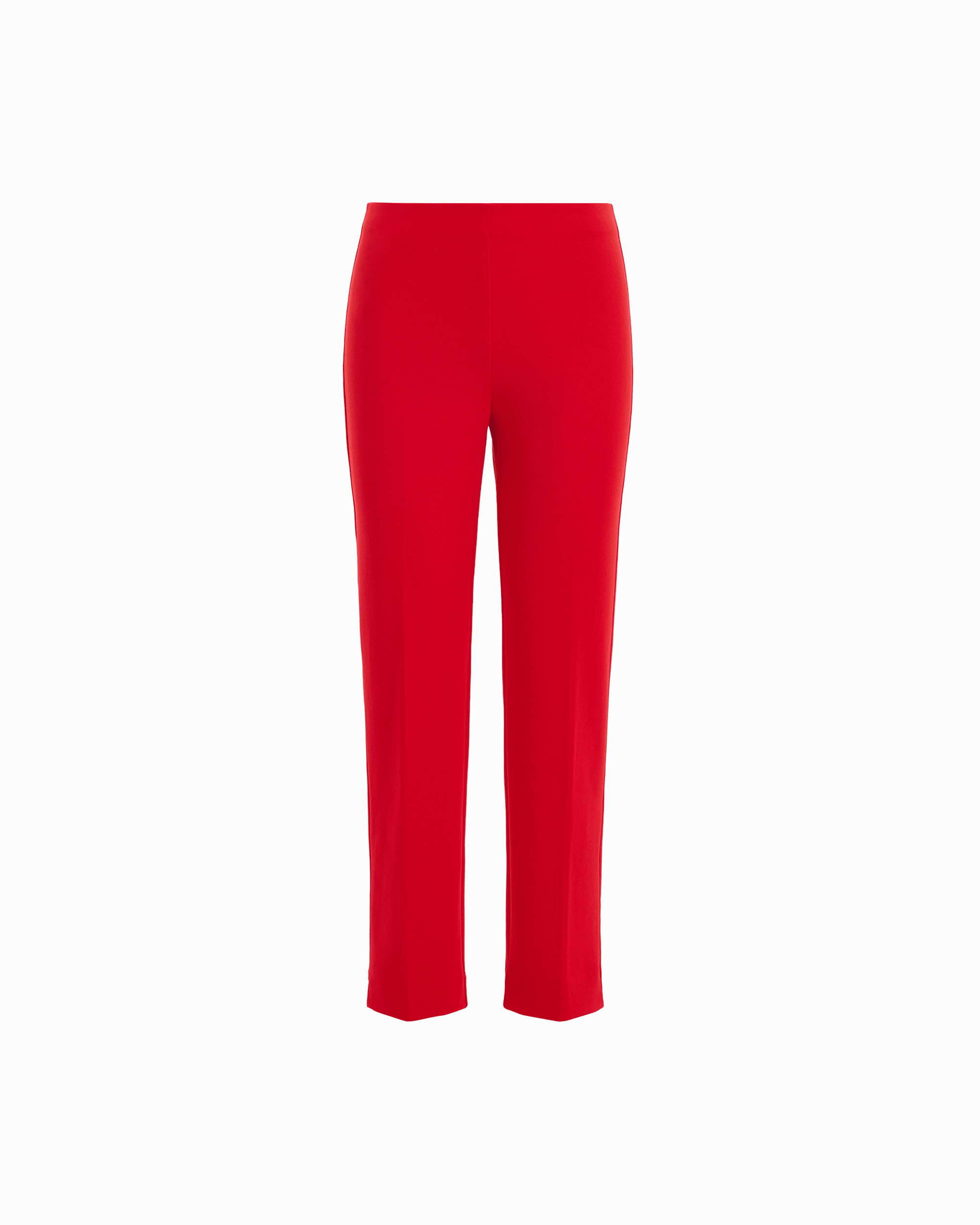 Anne Klein BEGONIA RED Plus Size Straight Ankle Pull-On Hollywood Waist Pant
