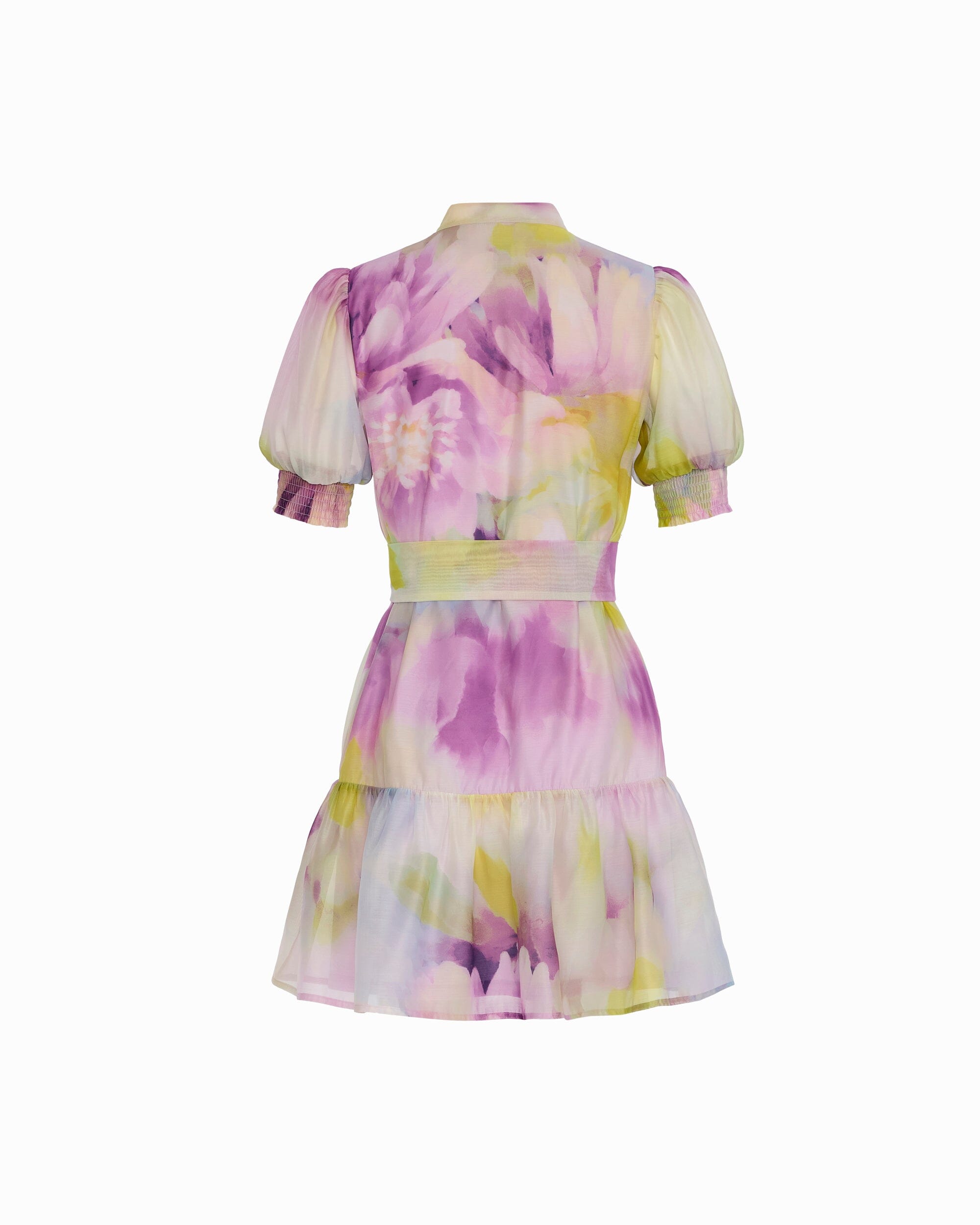 ruffled floral shirt dress Ruffled Floral Shirt Dress