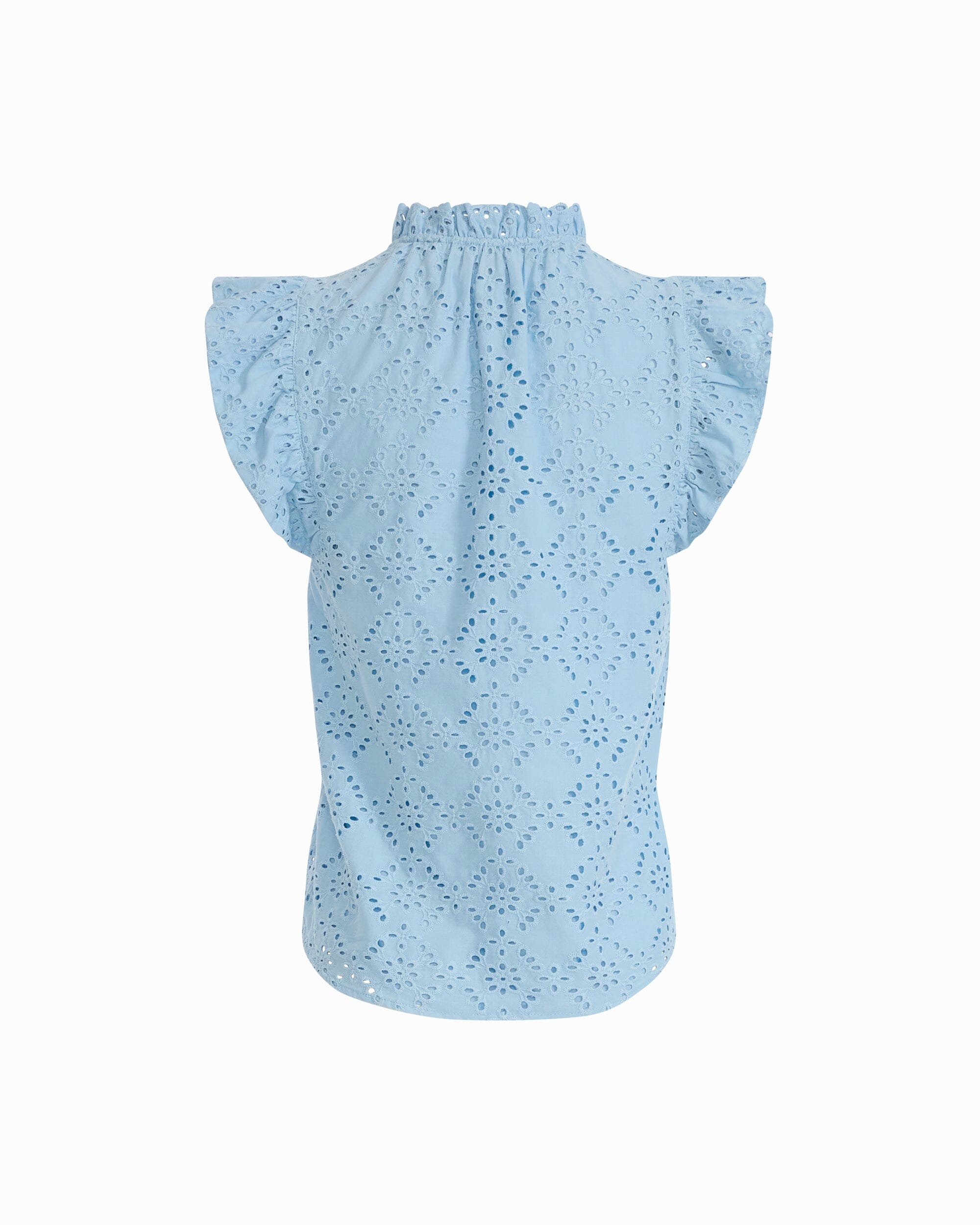 Anne Klein Petite V-Neck Blouse with Flutter Sleeves