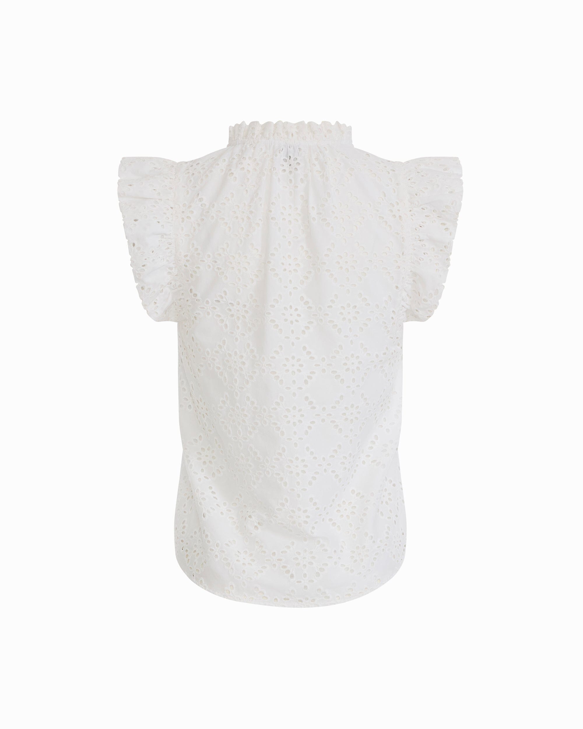 Anne Klein V-Neck Blouse with Flutter Sleeves