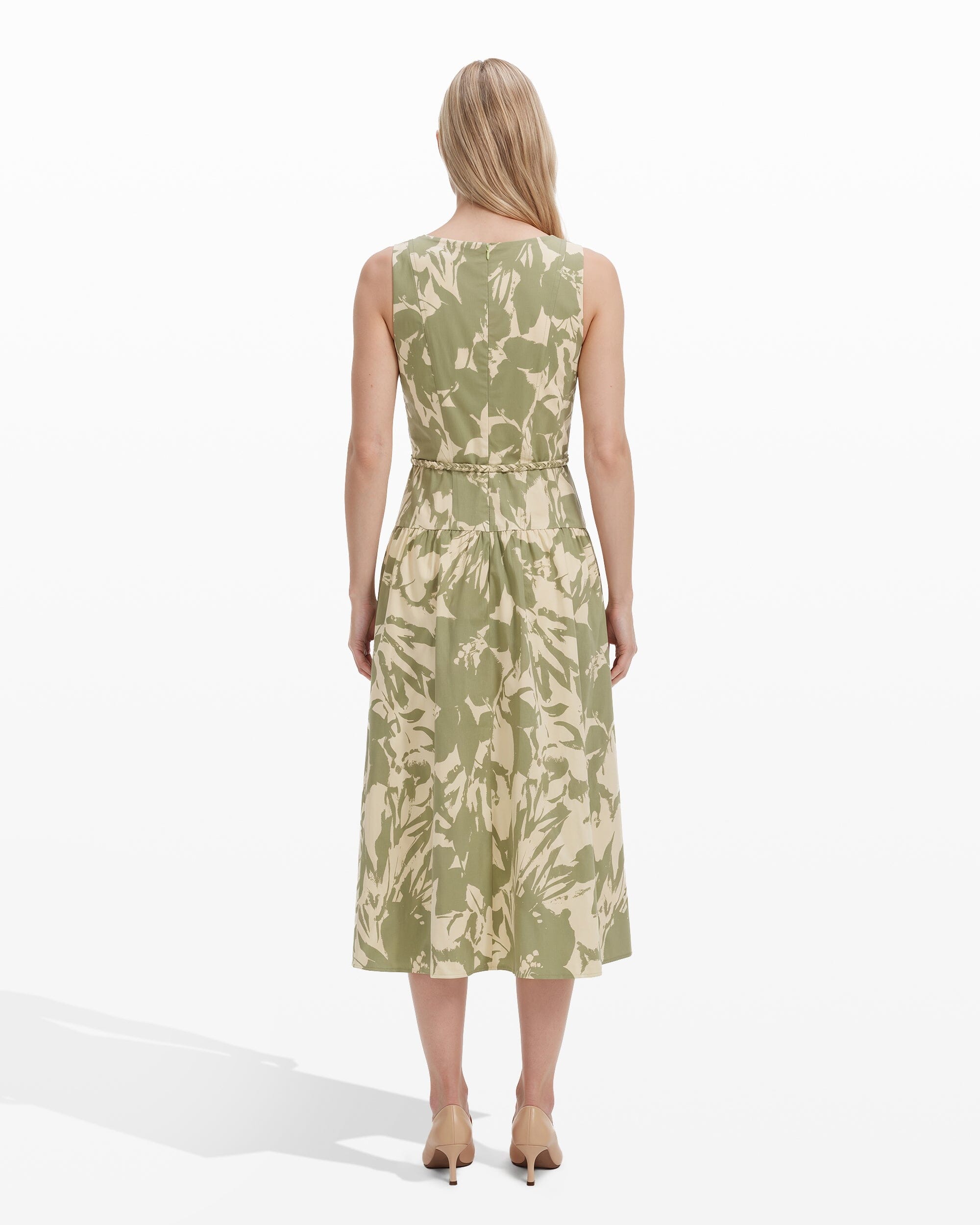 Anne Klein V-Neck Seam Detail Patio Dress