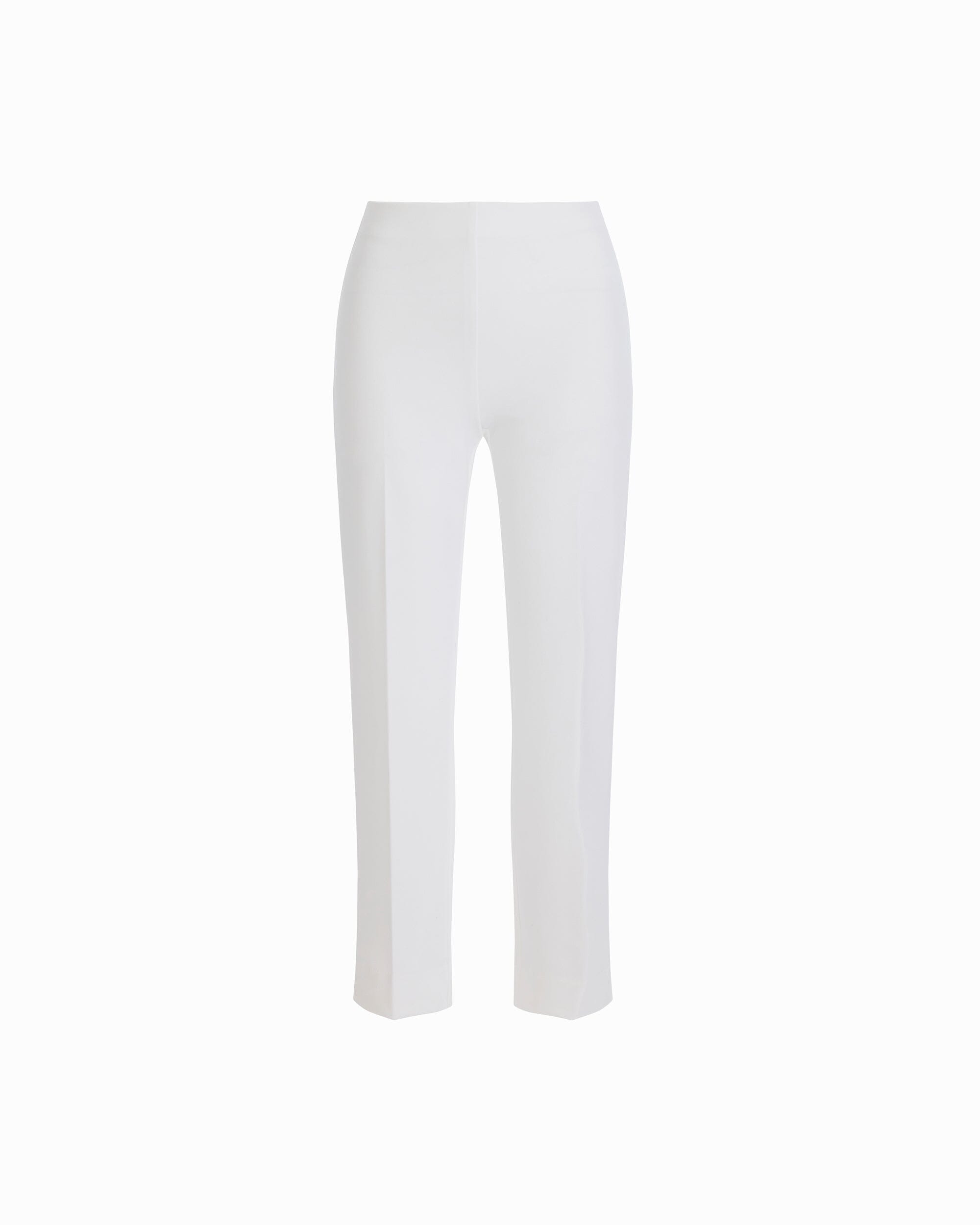 Anne Klein CRISP WHITE Petite Straight Ankle Hollywood Waist Pants