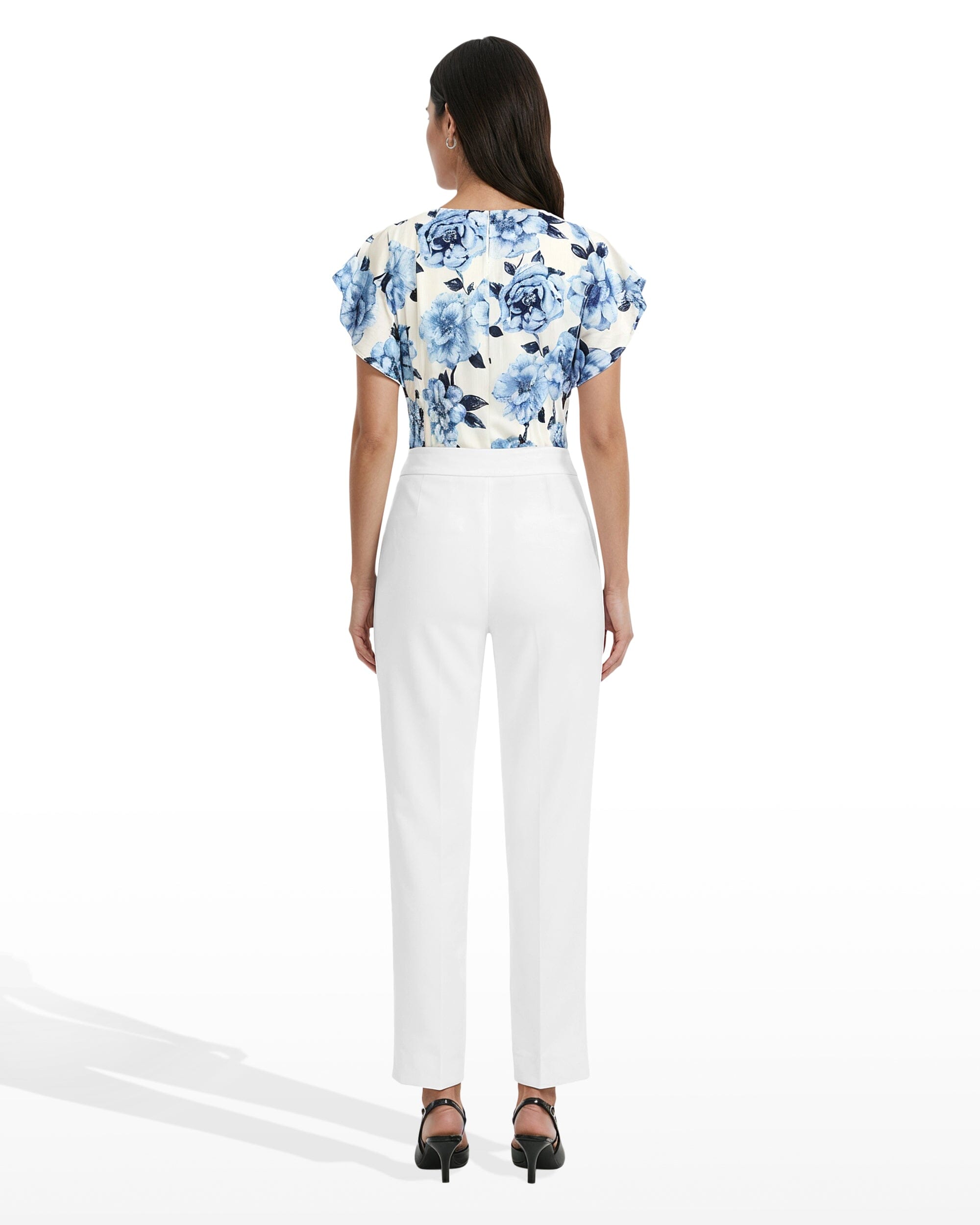 Anne Klein Straight Ankle Pull-On Hollywood Waist Pant