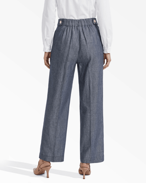 Anne Klein High-Rise Pull-On Wide Leg Pants Waistband Detail
