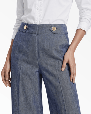 Anne Klein High-Rise Pull-On Wide Leg Pants Waistband Detail