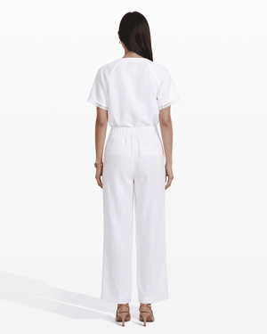 Anne Klein High-Rise Pull-On Wide Leg Pants Waistband Detail