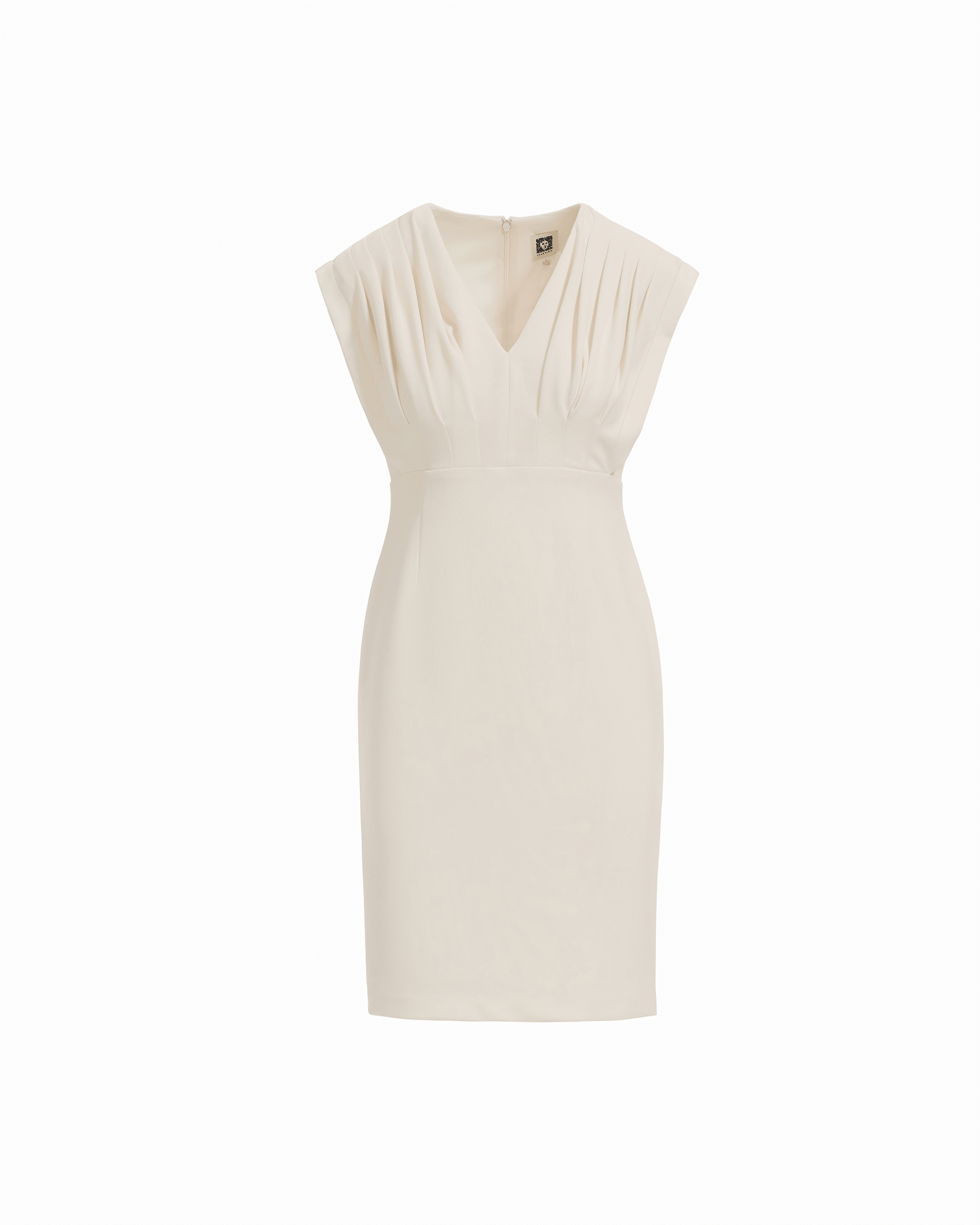 Anne Klein Pleated Bodice Sheath Silhouette Dress