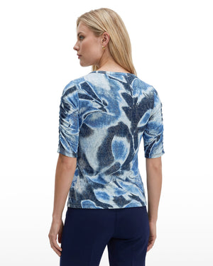 Anne Klein Elbow Ruched Sleeve Top