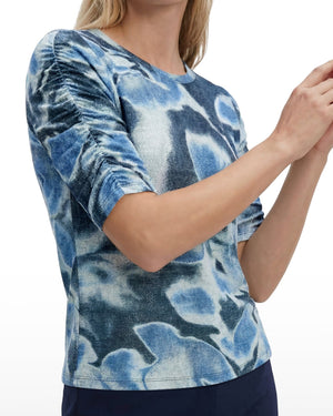 Anne Klein Elbow Ruched Sleeve Top