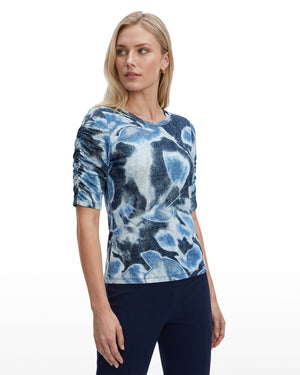 Anne Klein Elbow Ruched Sleeve Top