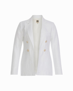 Anne Klein CRISP WHITE Double-Breasted Blazer