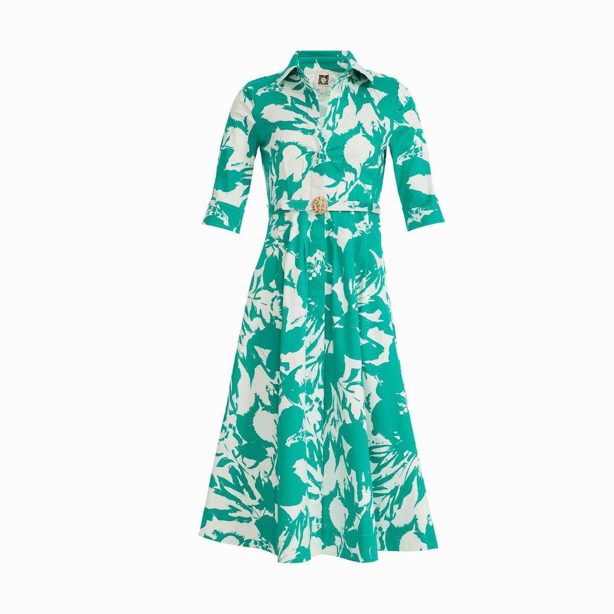 Anne Klein Women's Waist Tucked Shirtdress - Green