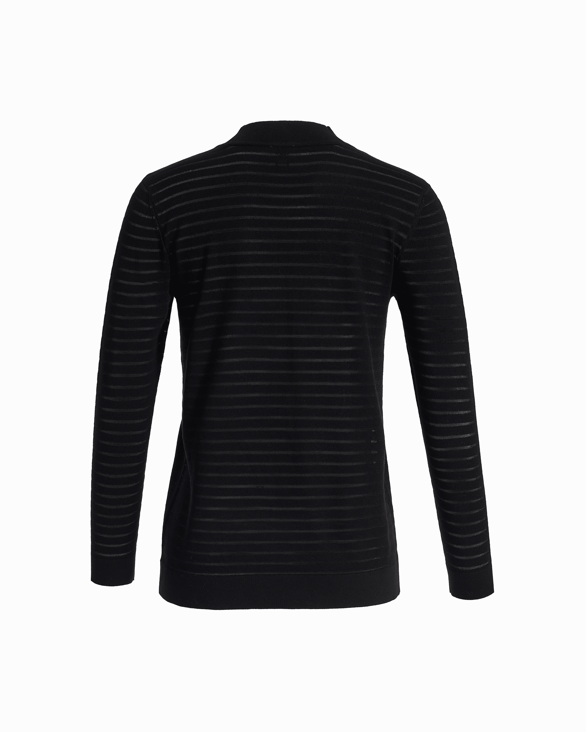 Anne Klein Petite Sheer Stripe Open Front Cardigan