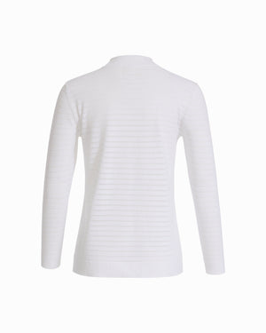 Anne Klein Sheer Stripe Open Front Cardigan