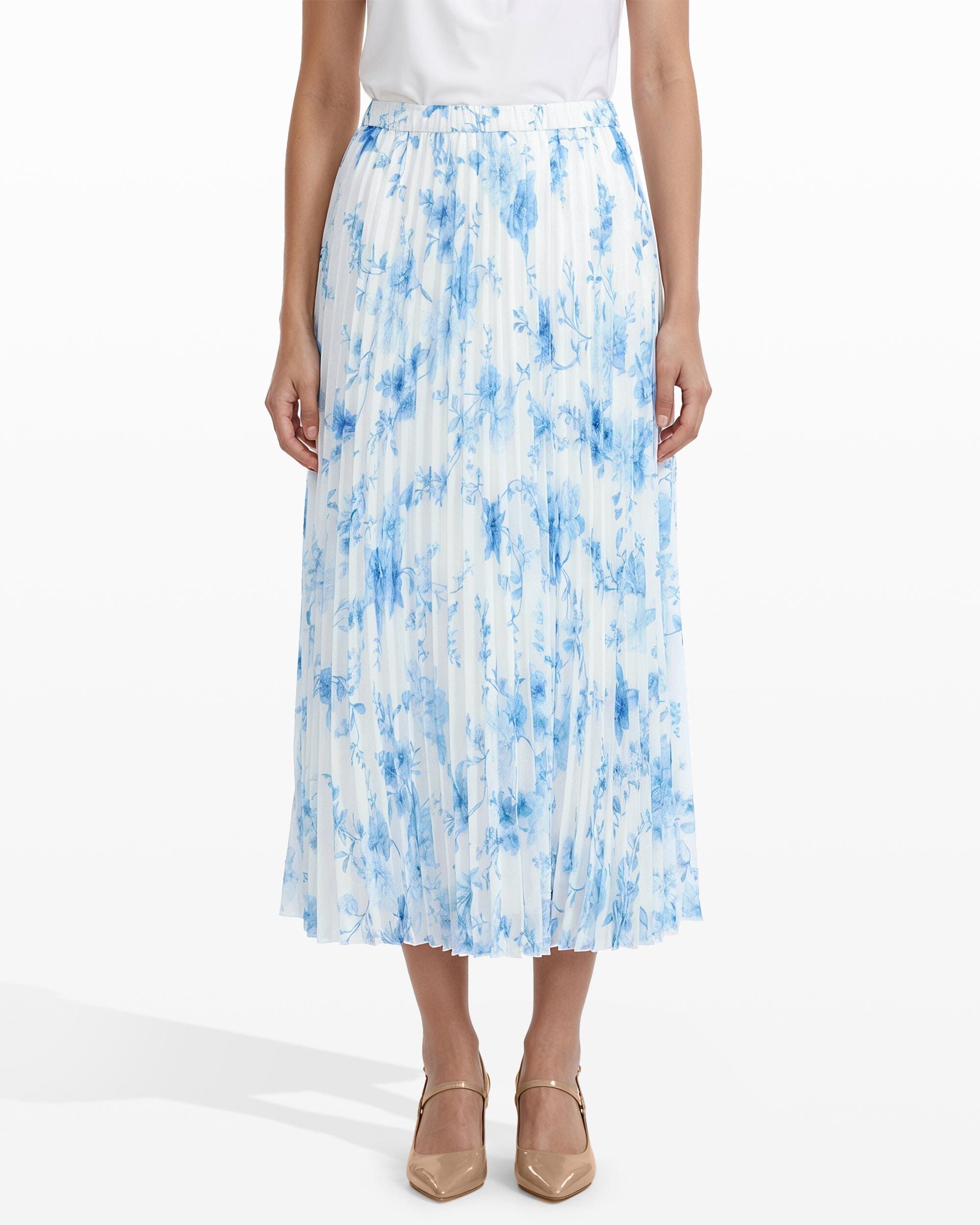 Anne Klein Pleated Lined Skirt