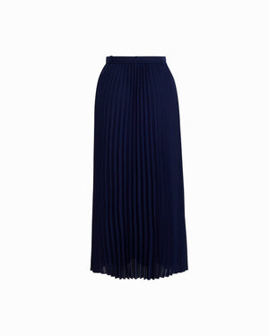 Anne Klein Pleated Maxi Skirt With Belt Lined