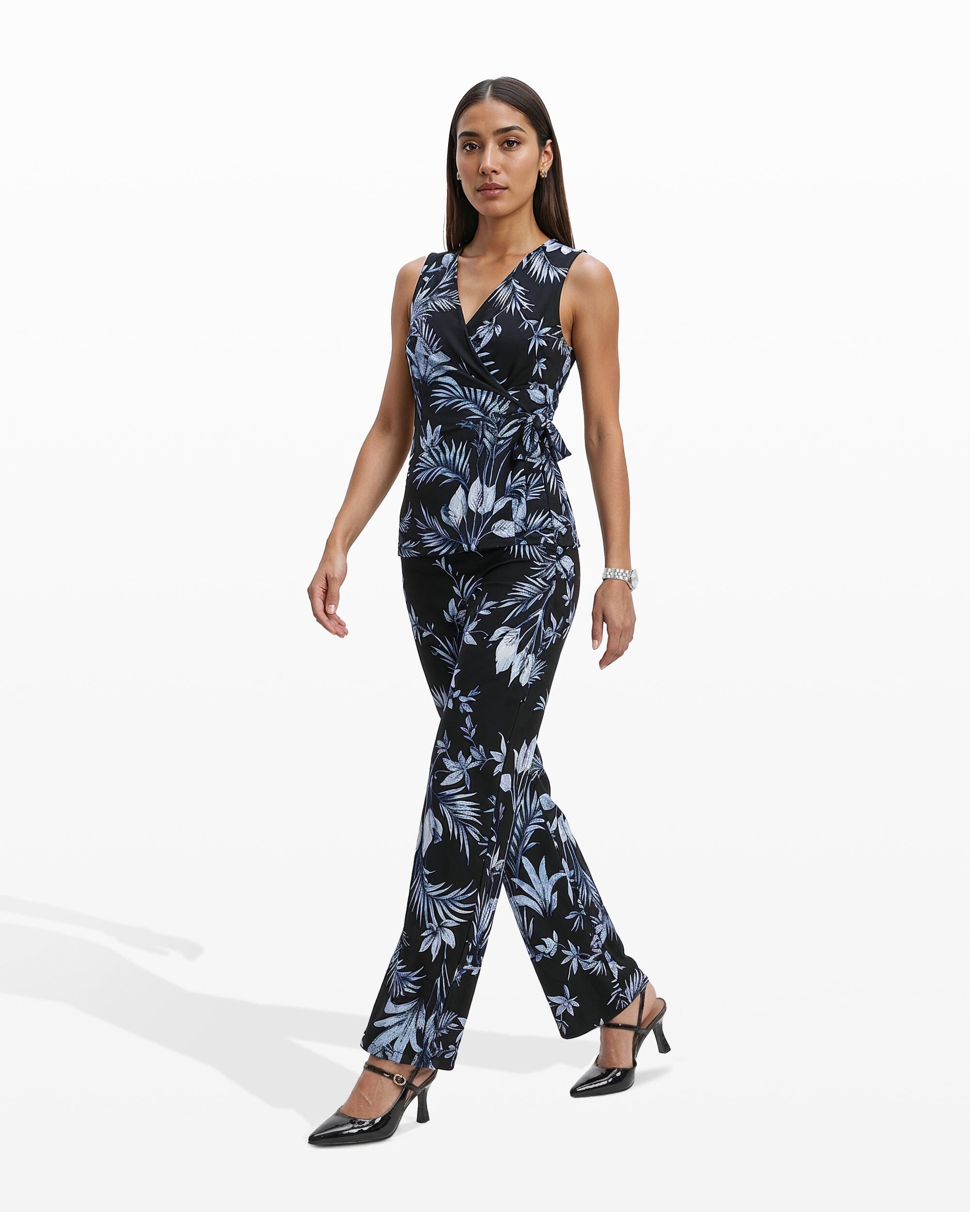 Anne Klein Wide-Leg Palazzo Pant with High-Rise Wide Waistband