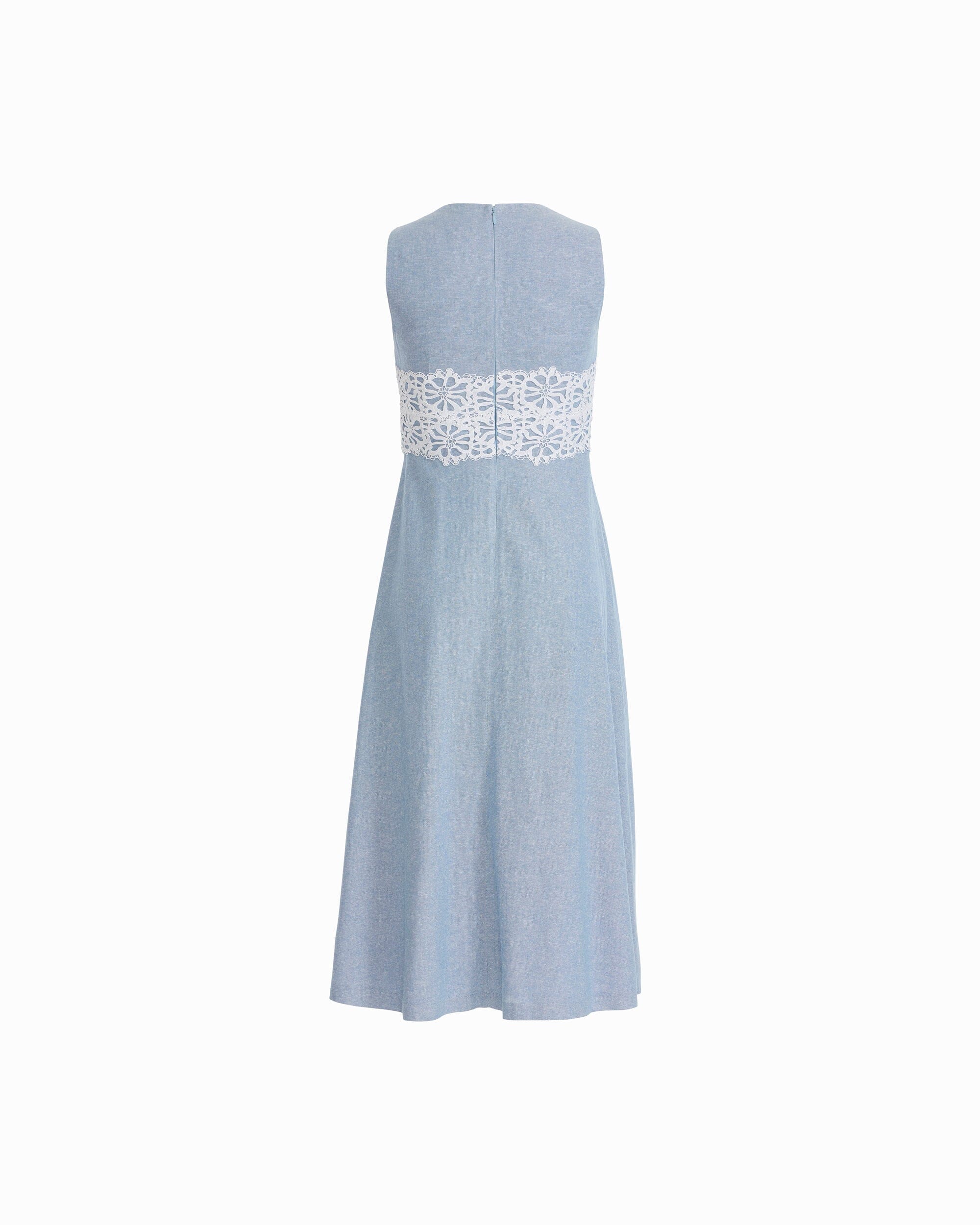 anne klein lace dress Anne Klein Sleeveless Tiered Ruffle Lace Midi Dress