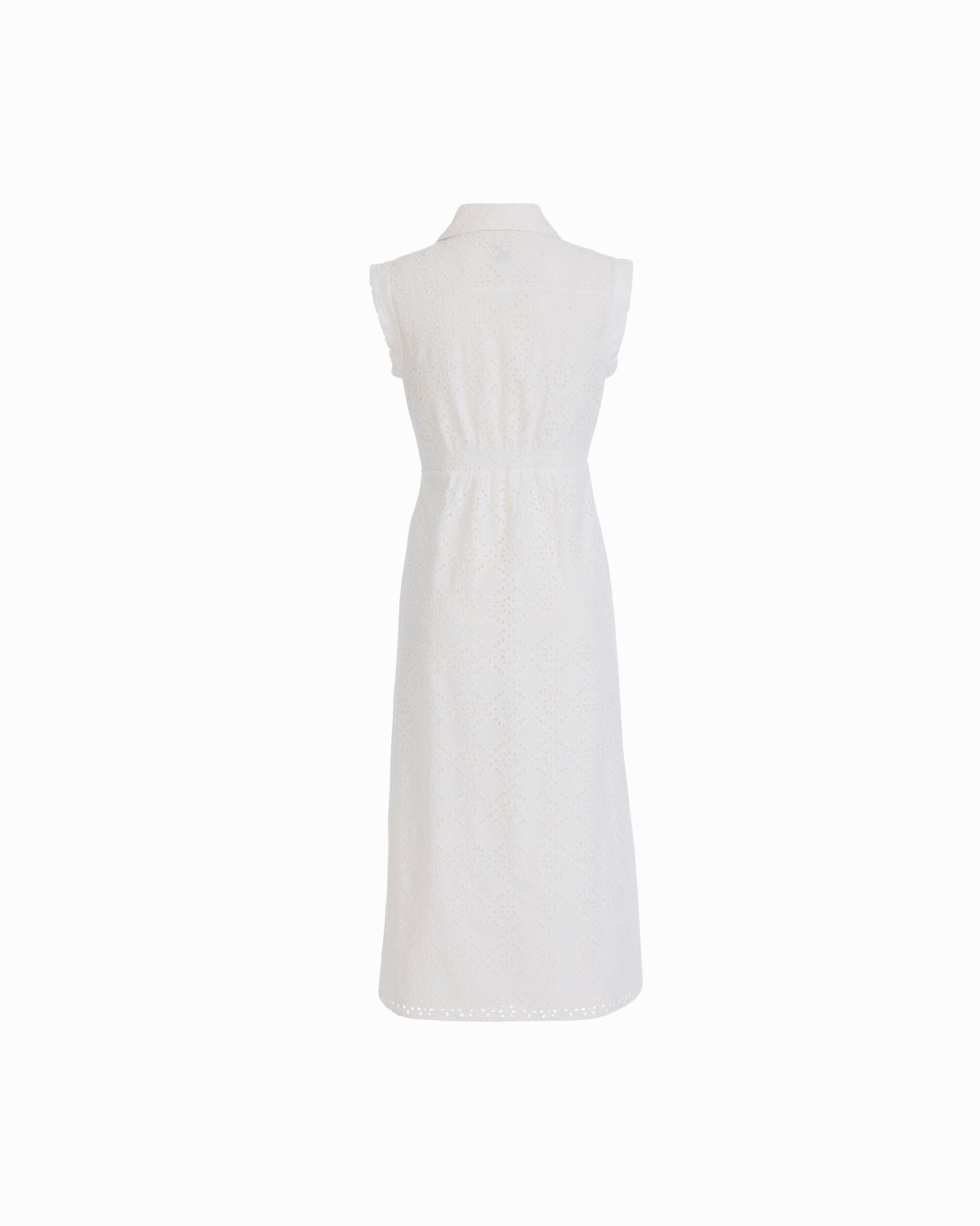 Anne Klein Women's Eyelet Embroidered Shirtdress - Crisp White - Size 8 Anne Klein Women's Eyelet Embroidered Shirtdress - Crisp White - Size 8