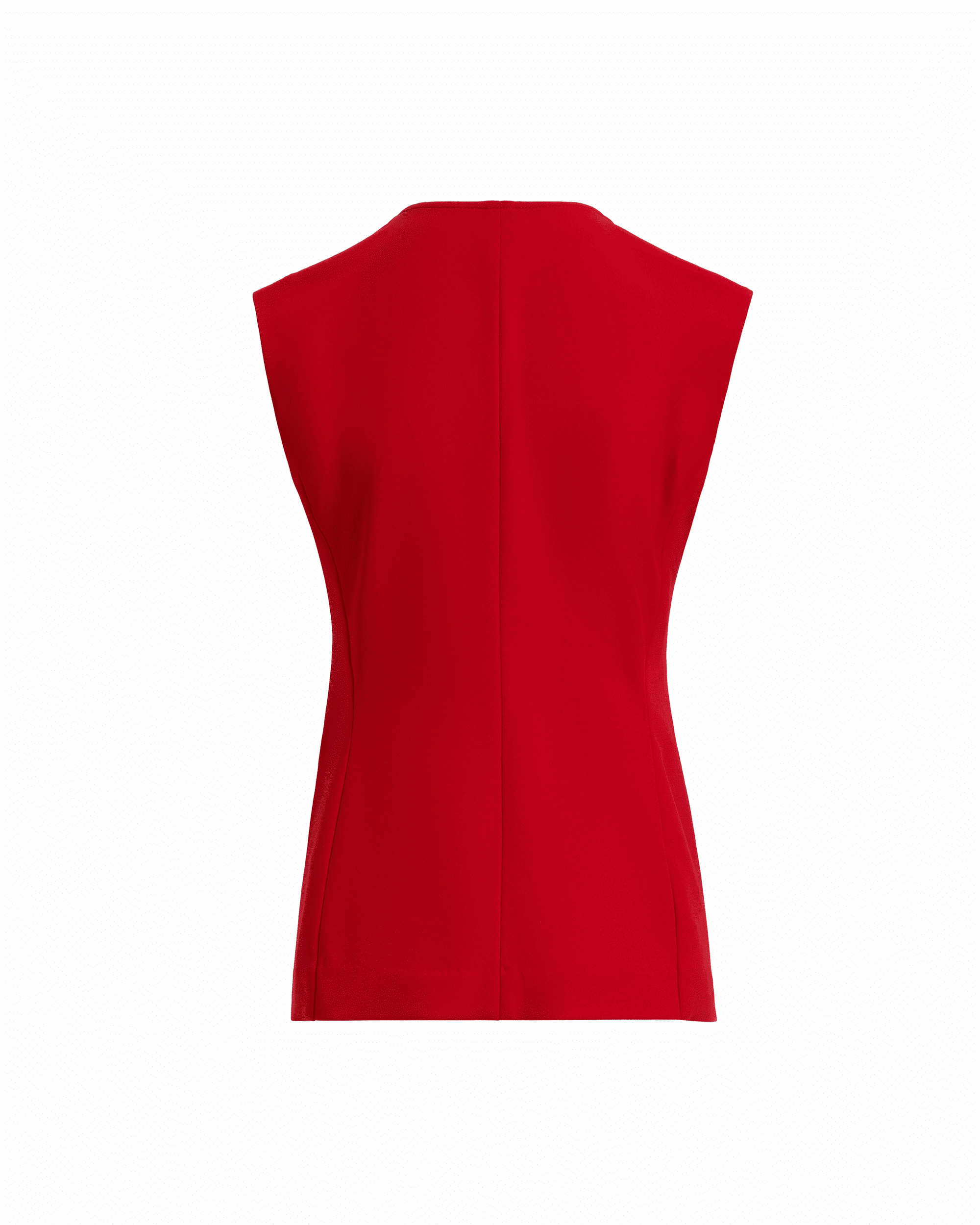 Anne Klein Four-Button Sleeveless Vest Jacket with Flap Pockets
