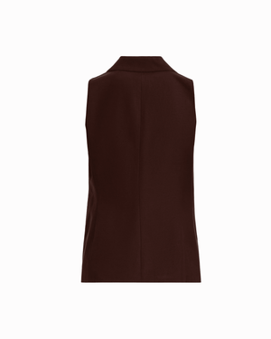 Anne Klein Two-Button Notch Collar Vest with Flap Pockets