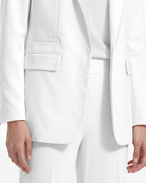 Anne Klein Open Front Notch Collar Jacket With Triple Flap Pockets
