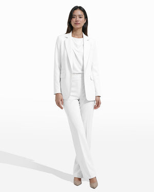 Anne Klein Open Front Notch Collar Jacket With Triple Flap Pockets