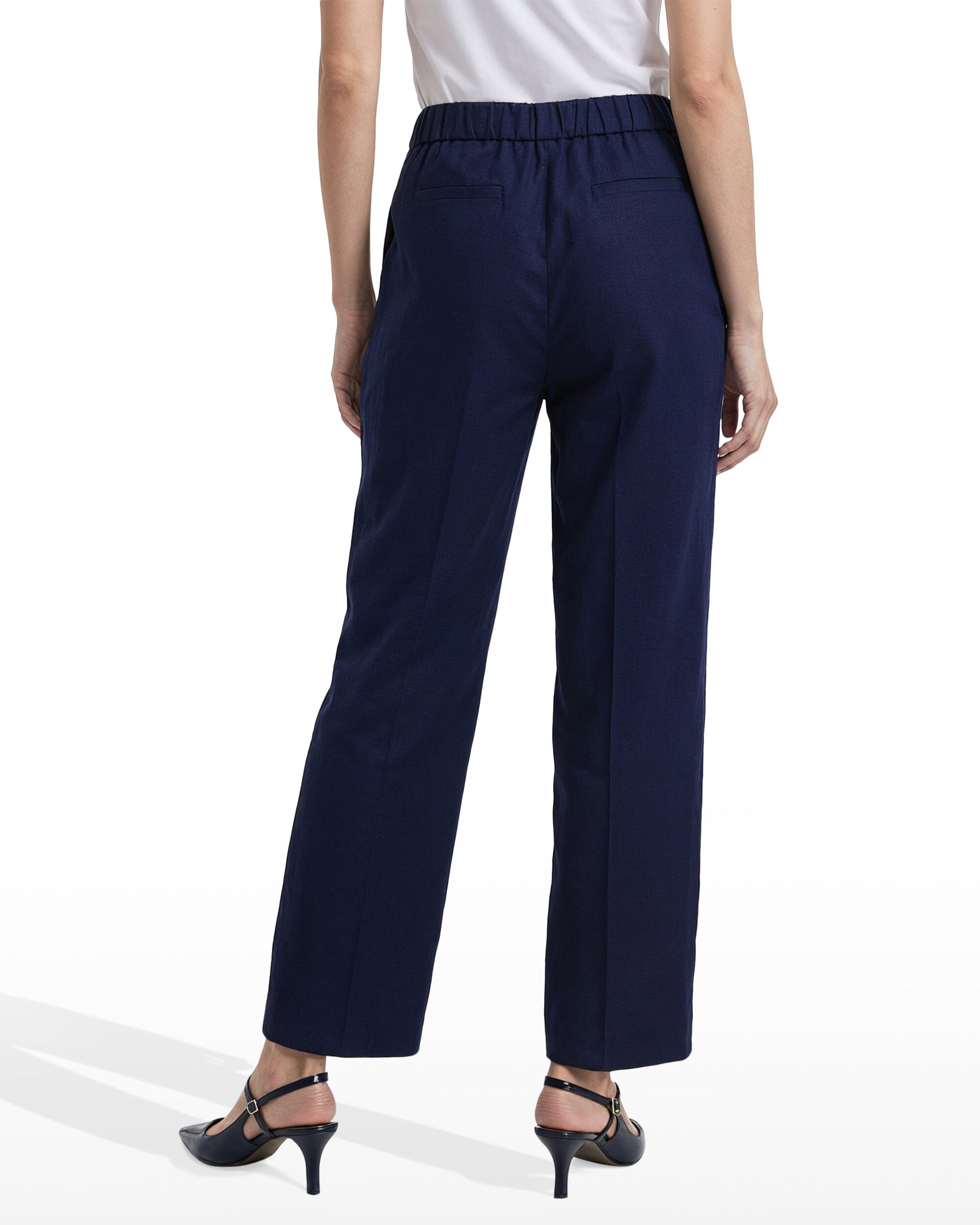 Anne Klein Straight Ankle Slash Pocket Pull-On Pants