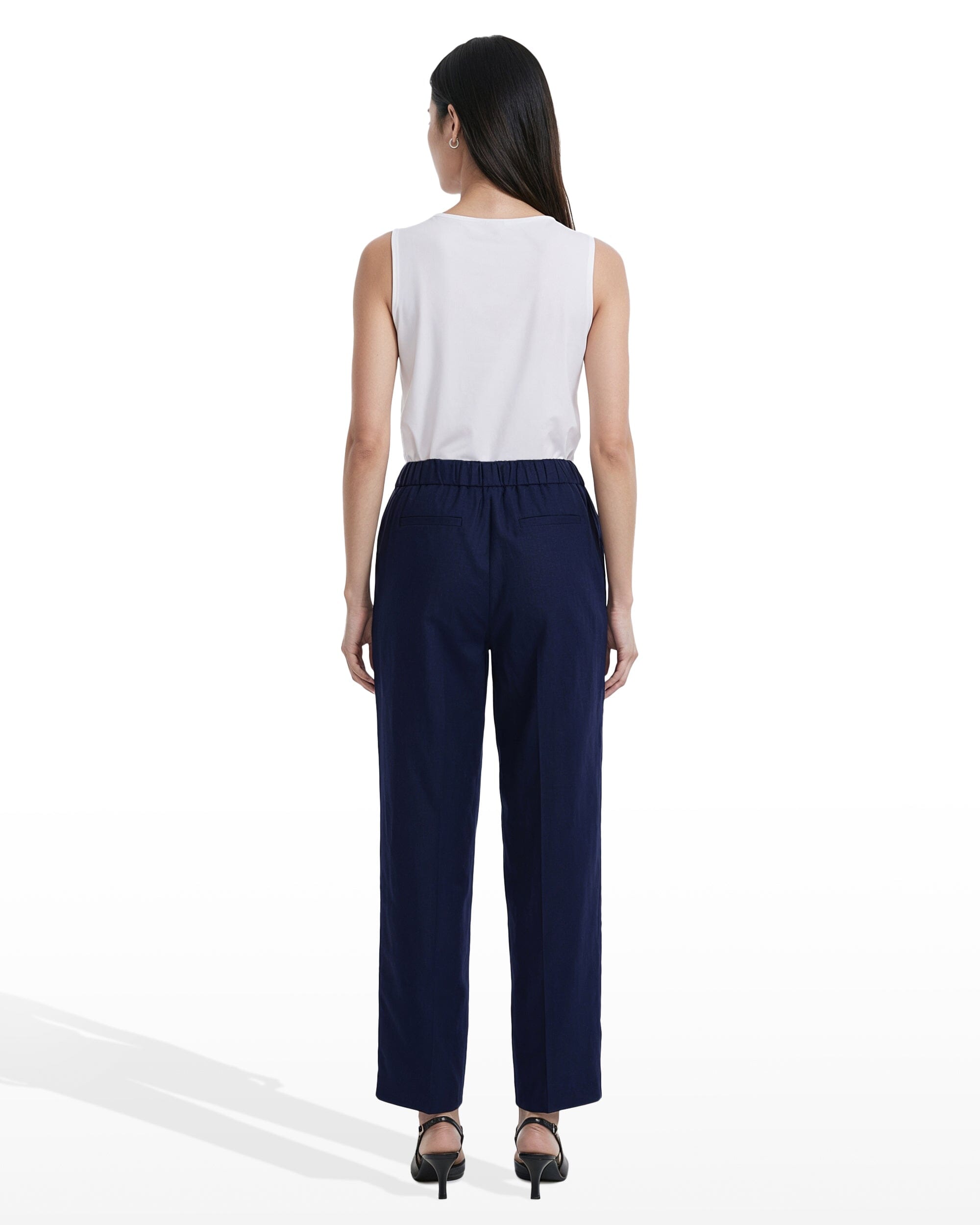 Anne Klein Straight Ankle Slash Pocket Pull-On Pants