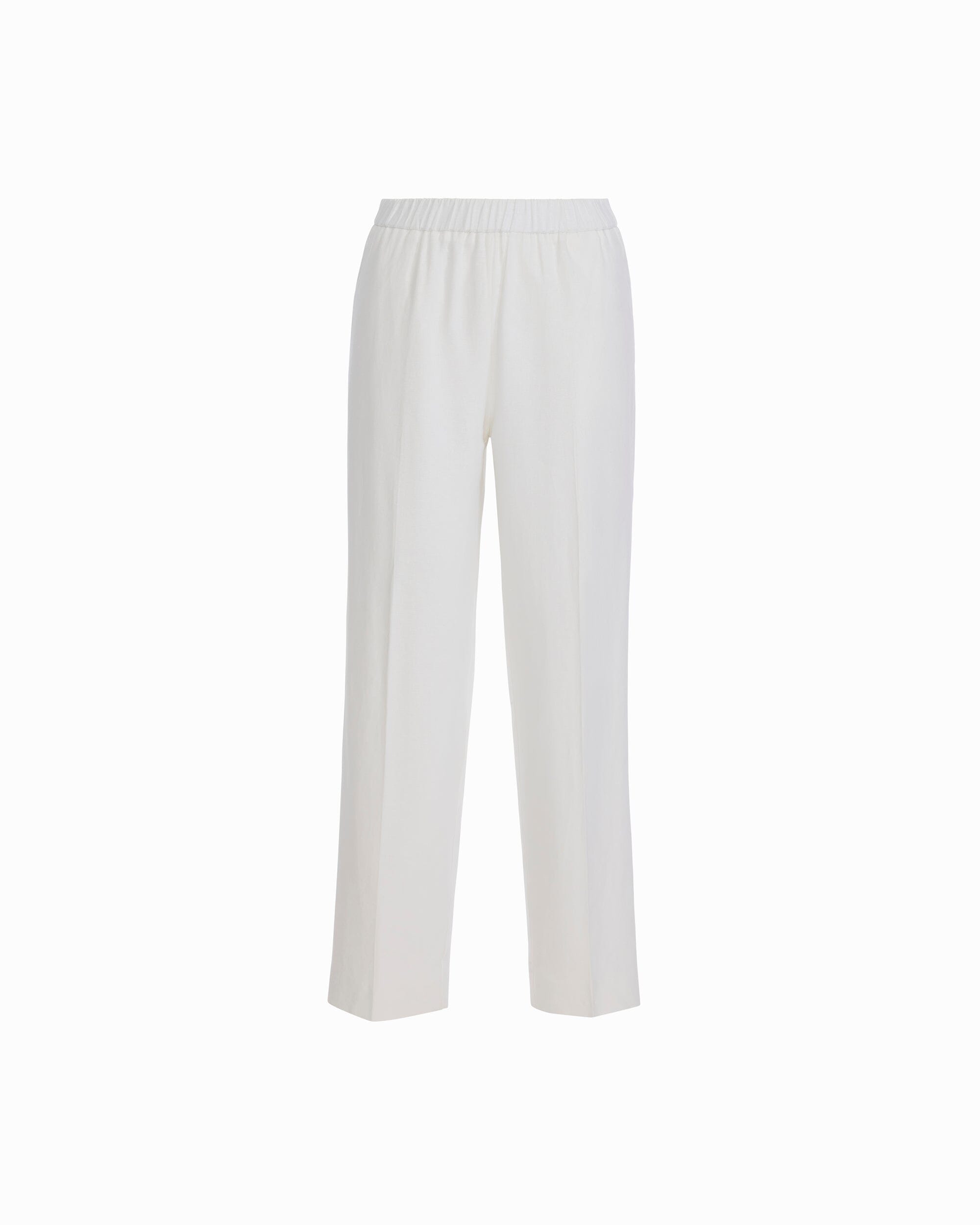 Anne Klein CRISP WHITE Straight Ankle Slash Pocket Lined Pull-On Pants
