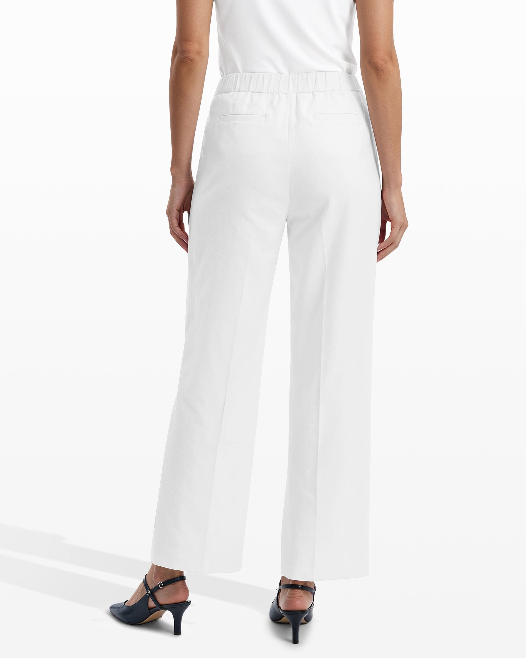 Anne Klein Straight Ankle Slash Pocket Lined Pull-On Pants