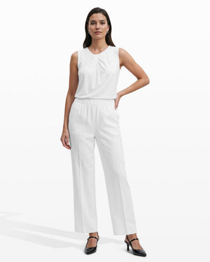 Anne Klein Straight Ankle Slash Pocket Lined Pull-On Pants