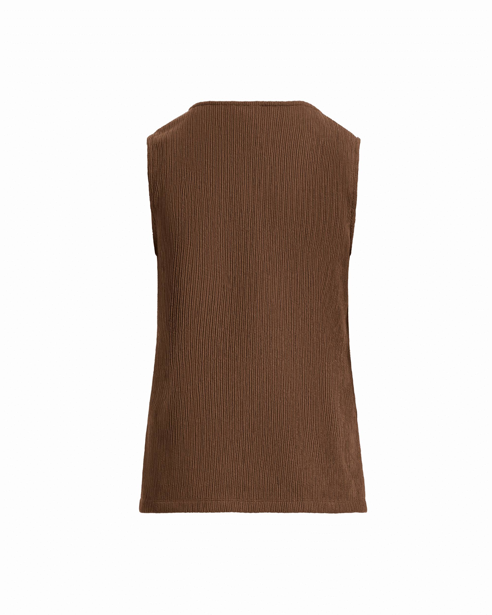 Anne Klein Sleeveless Crew Neck Button-Front Jacket