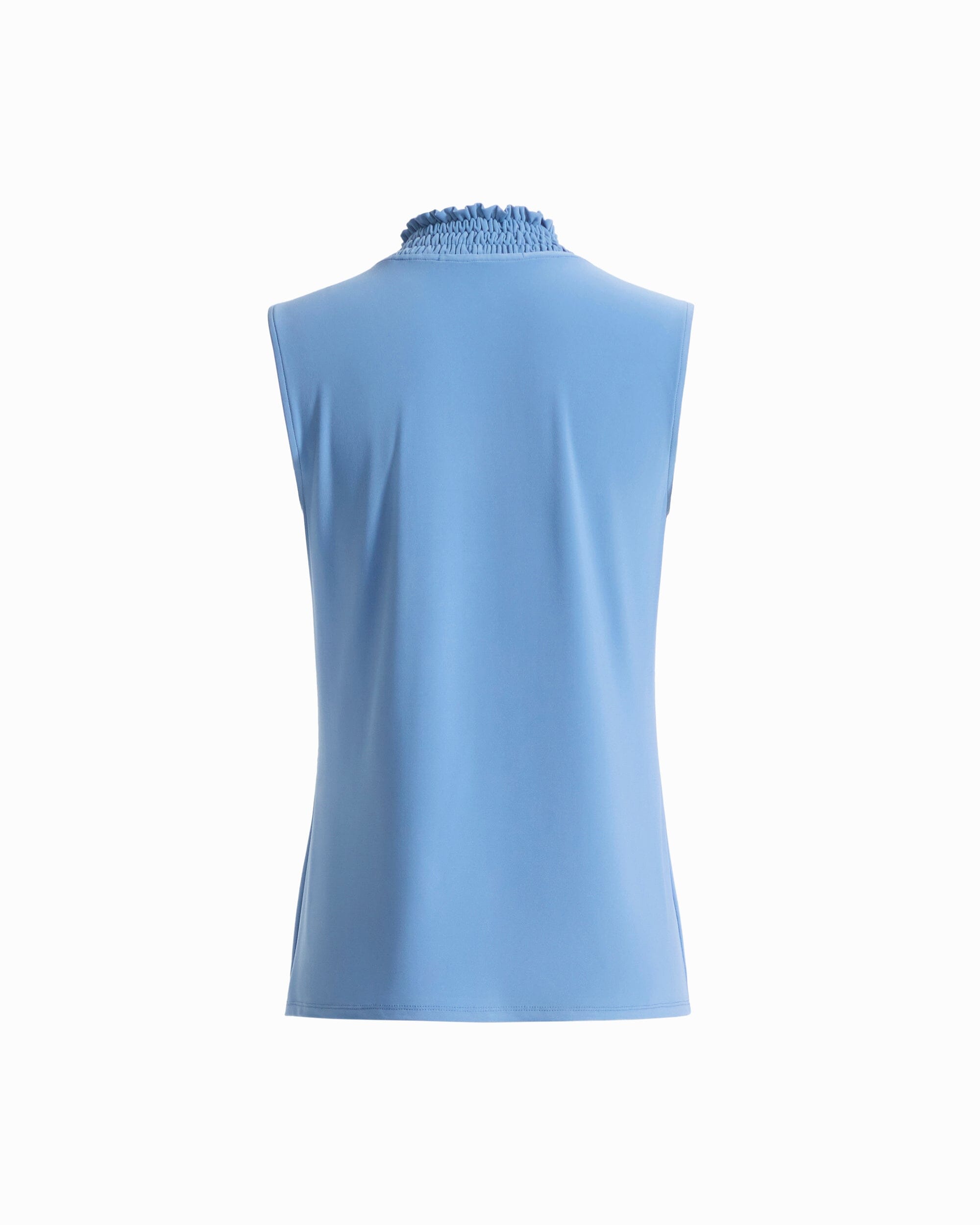 Anne Klein Smocked Neckline Sleeveless Knit Tank Top
