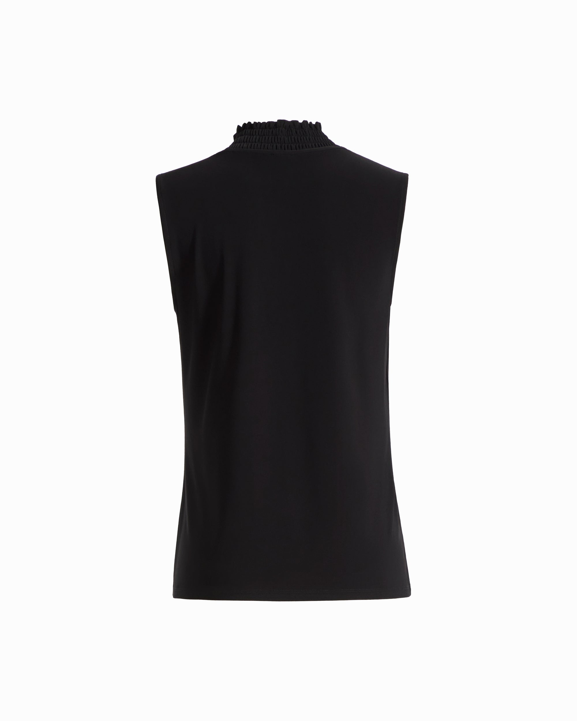 Plus Size Smocked Neckline Sleeveless Knit Tank Top