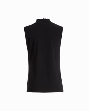 Plus Size Smocked Neckline Sleeveless Knit Tank Top