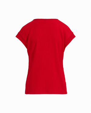 Anne Klein Extended Shoulder V-Neck Knit Top