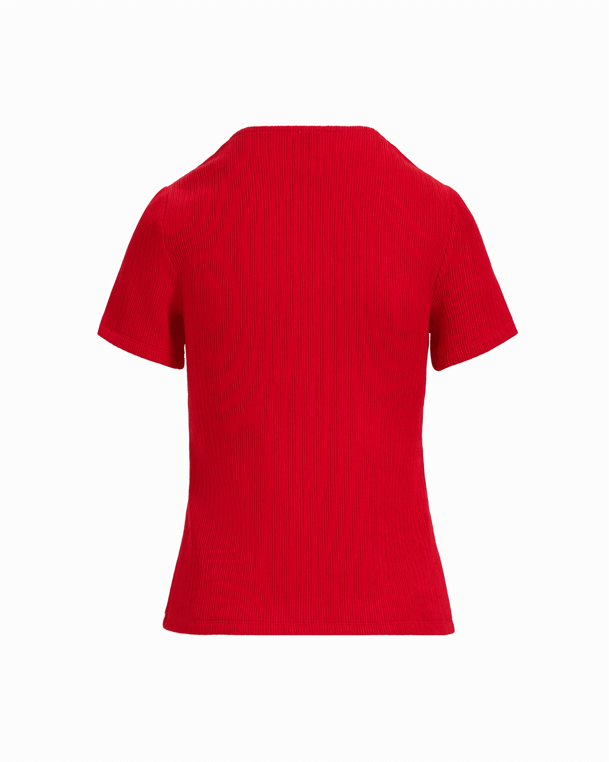 Anne Klein Short Sleeve V-Neck Button Loop Knit Top