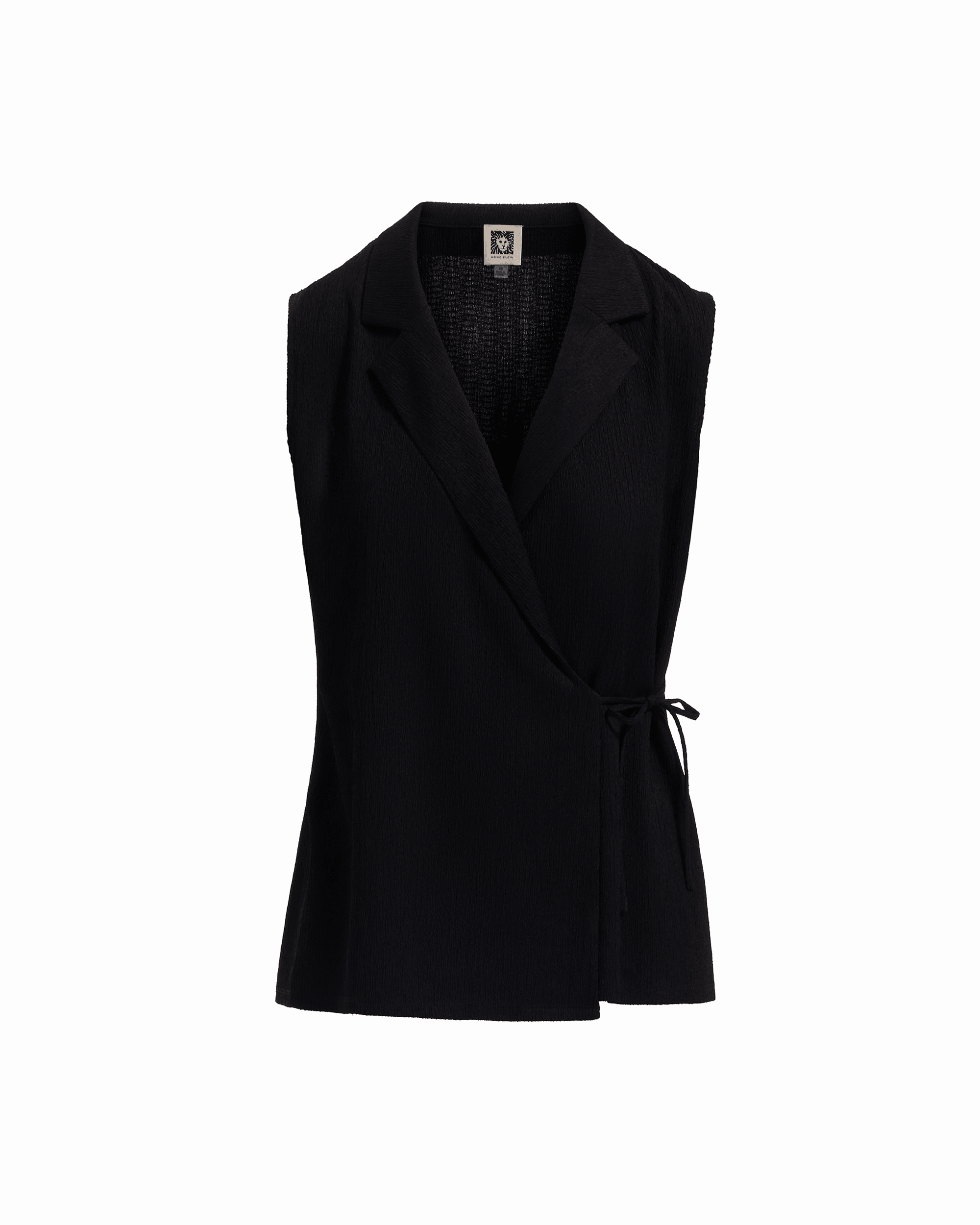 Anne Klein ANNE BLACK Plus Size Sleeveless V-Neck Wrap Knit Top
