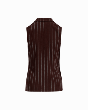 Anne Klein Sleeveless Notch Neck Wrap Top