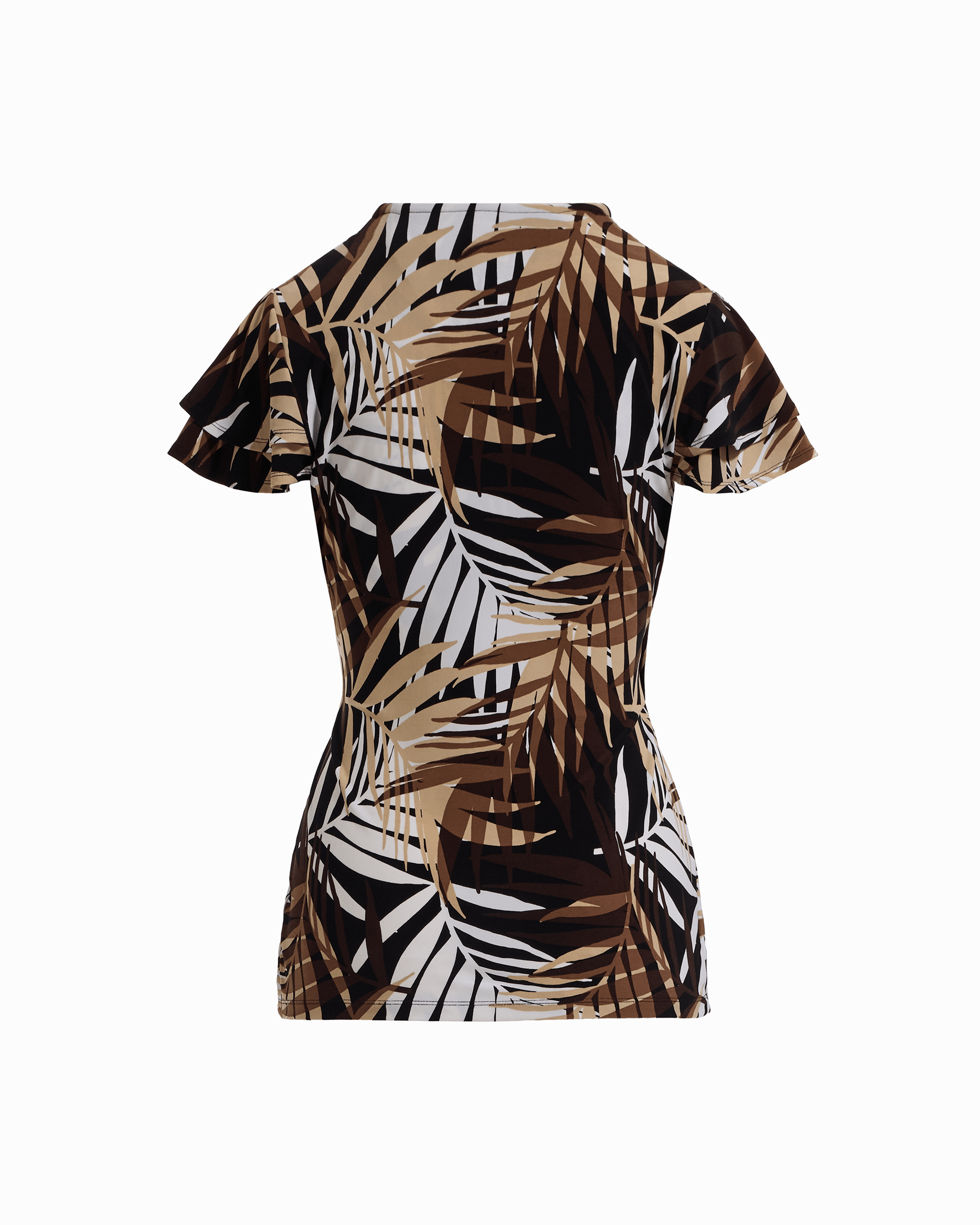 Anne Klein Leo Wrap Top with Flutter Sleeves