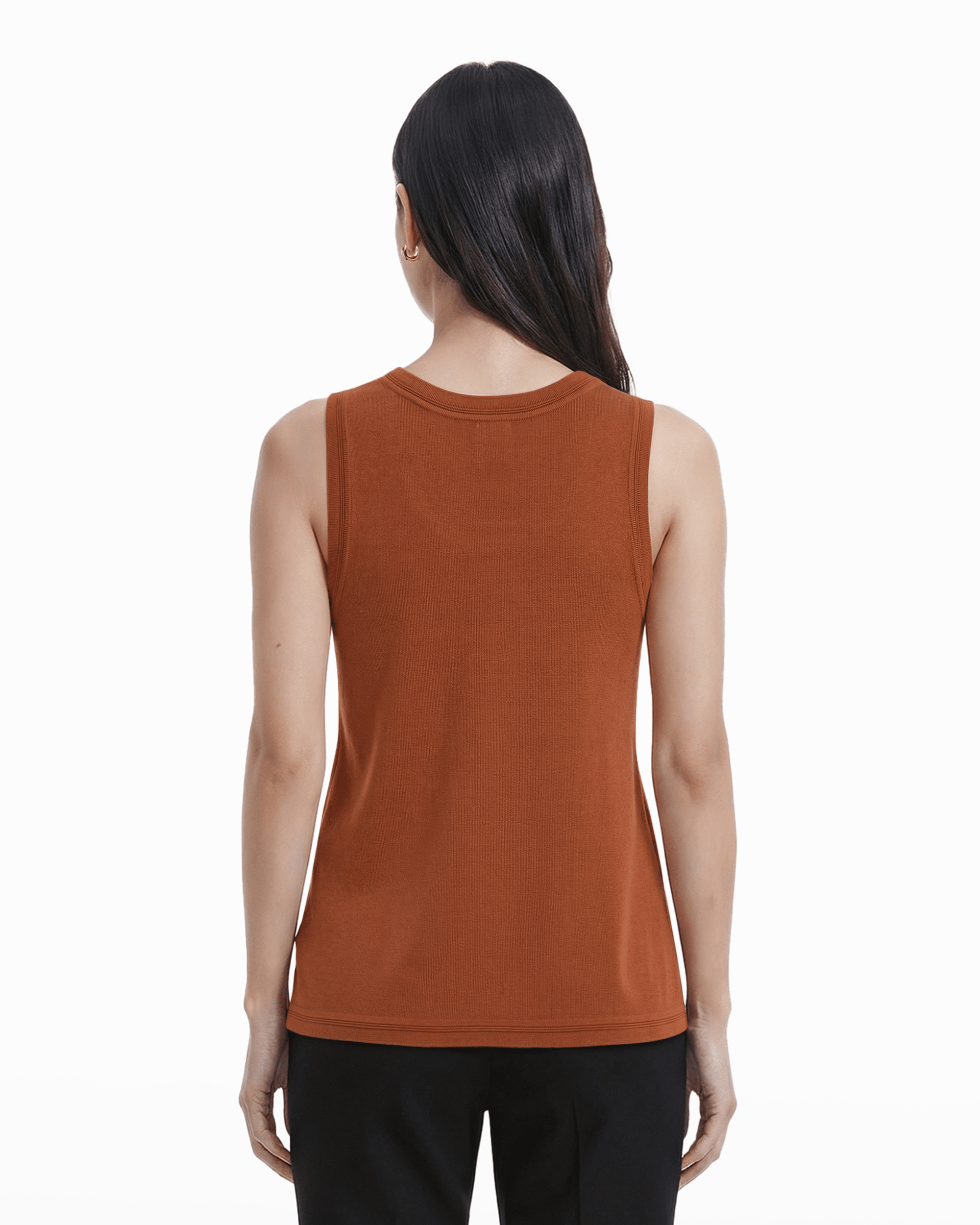 Scoop Neck Full Needle Knit Pullover Tank Apparel & Accessories Kasper