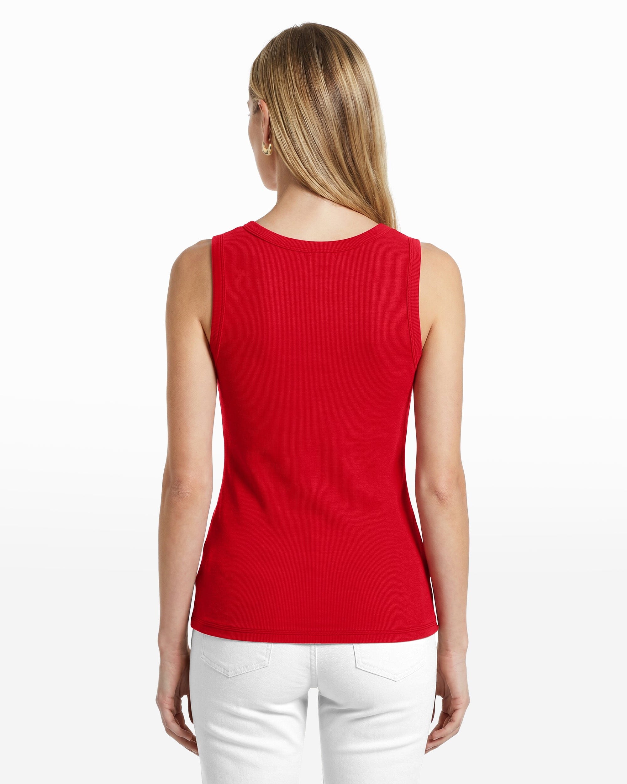 Anne Klein Scoop Neck Sleeveless Full Needle Knit Tank Top
