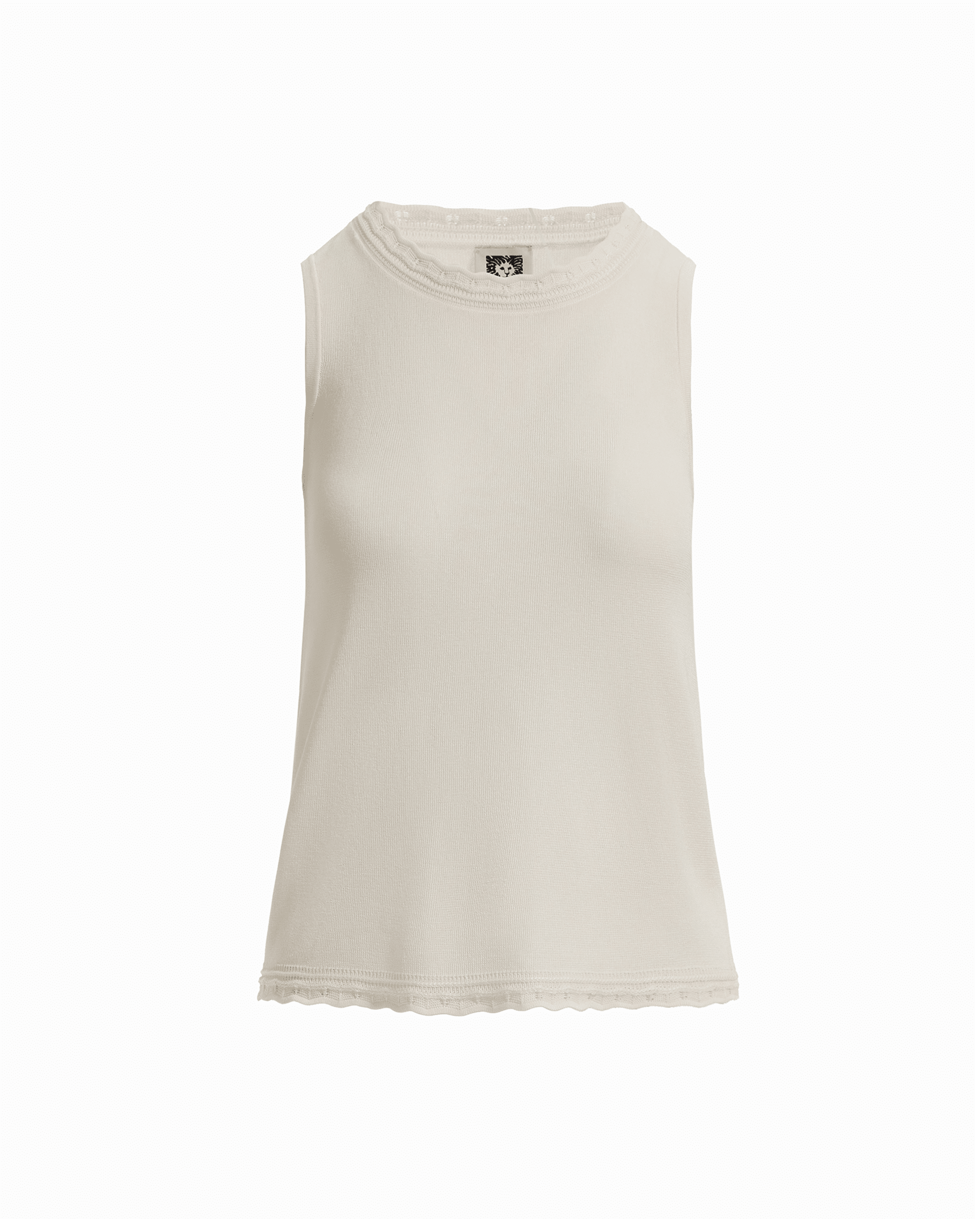 Anne Klein Scoop Neck Sleeveless Full Needle Tank Top