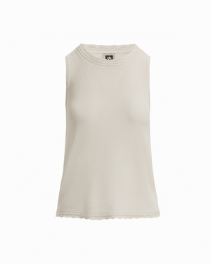 Anne Klein Scoop Neck Sleeveless Full Needle Tank Top