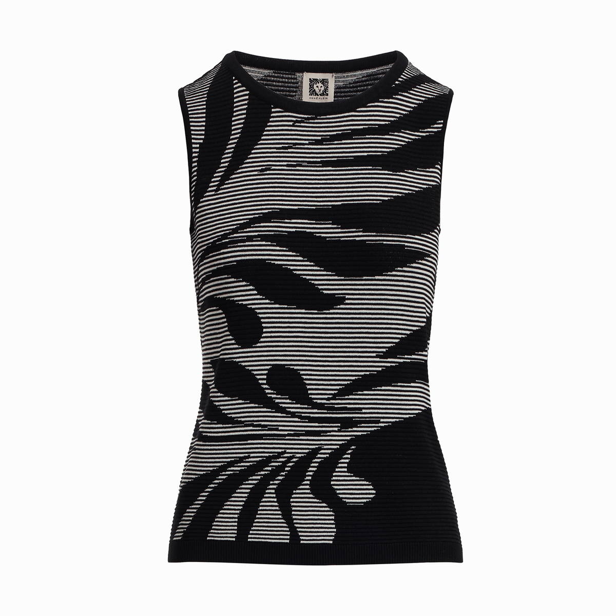 Ottoman Jacquard Sleeveless Tank | Anne Klein