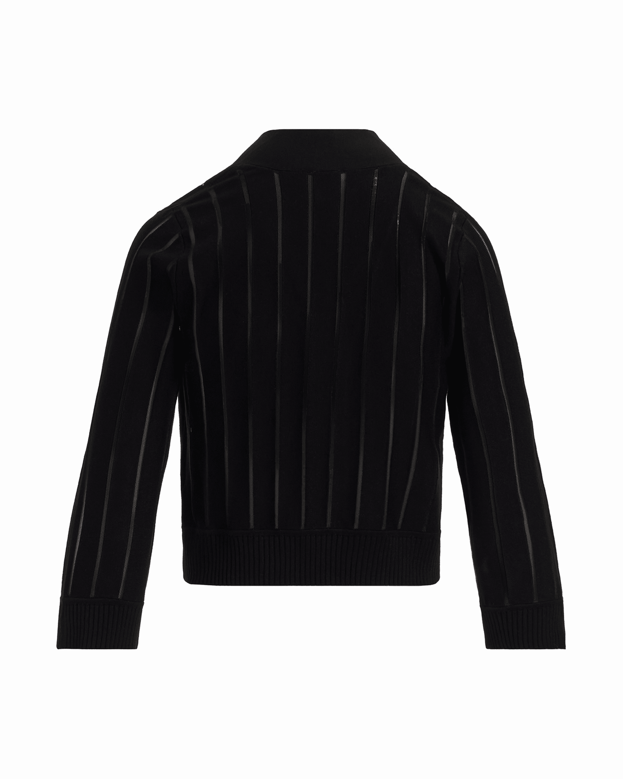 Anne Klein Sheer Stripe Three-Quarter Sleeve Shrug