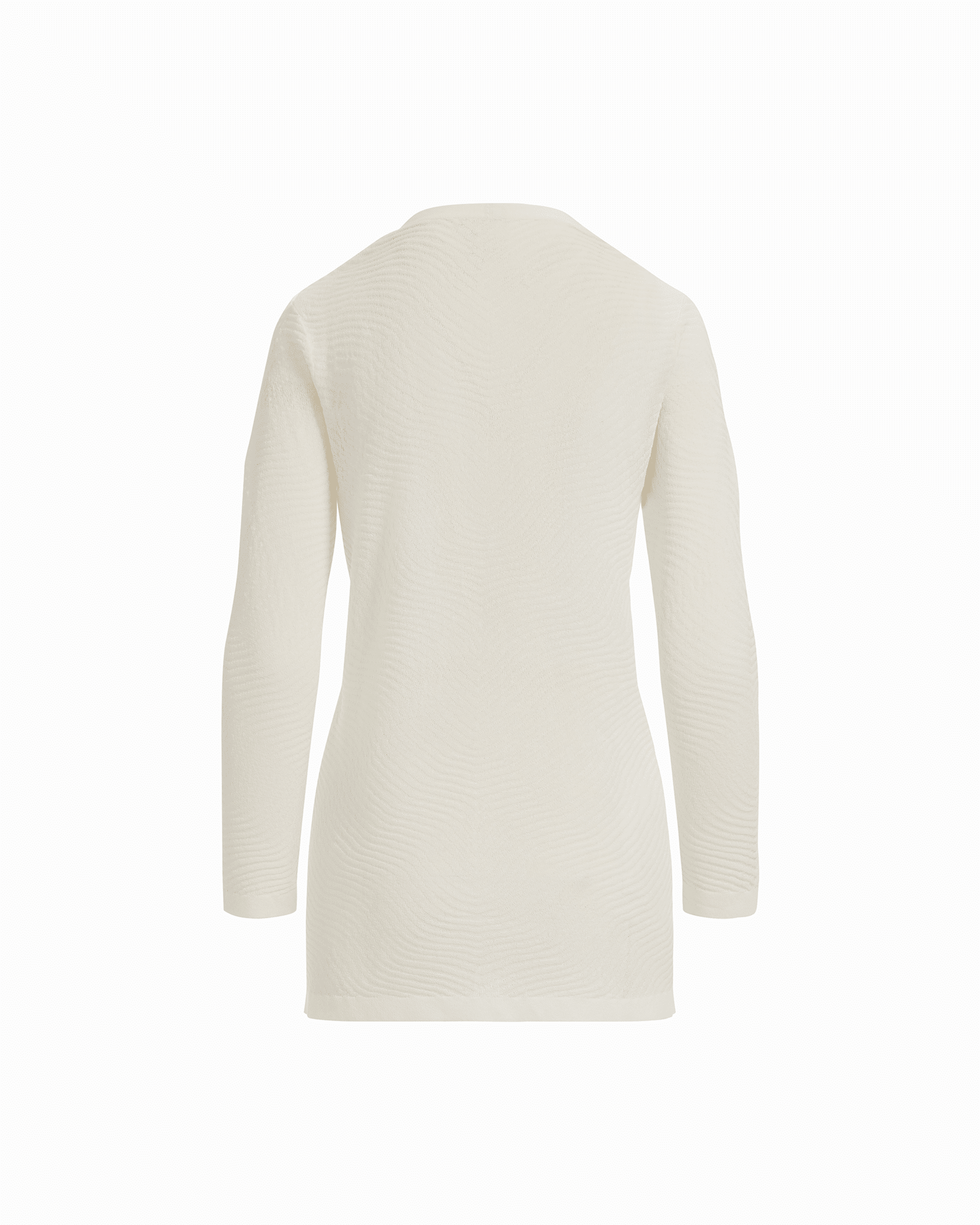 Anne Klein Textured Stitch Sheer Long Open-Front Cardigan