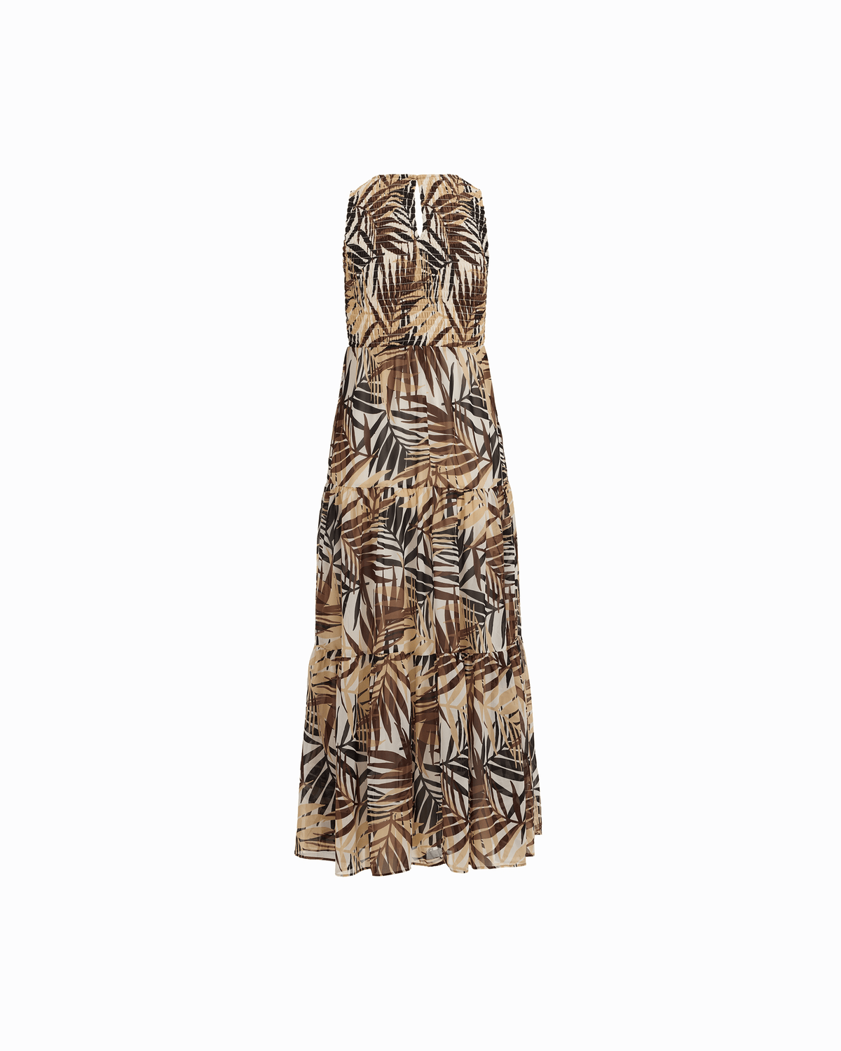 Anne Klein Plus Size Smocked Bodice Tiered Maxi Dress