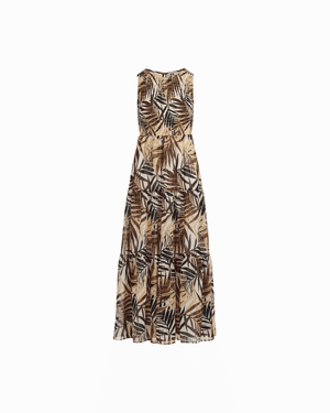 Anne Klein Smocked Bodice Tiered Maxi Dress